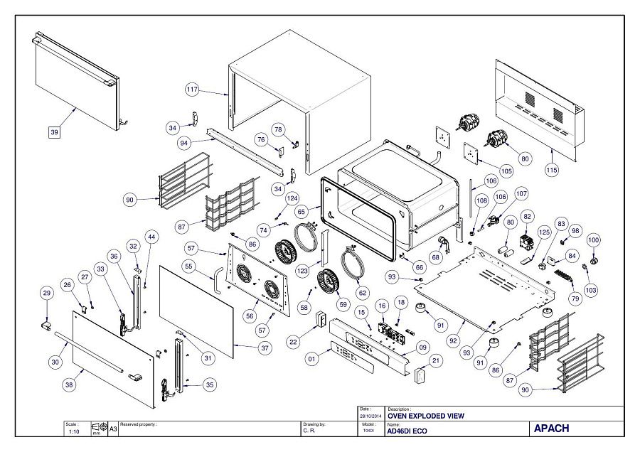 Деталировка Apach Cook Line AD46DI