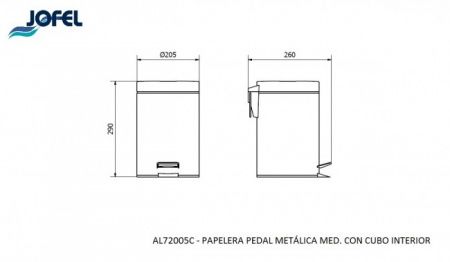 Контейнер для мусора JOFEL AL72005C