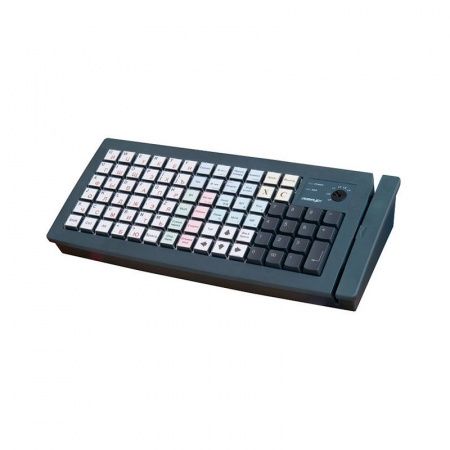 Программируемая клавиатура Posiflex KB-6600U-B черная c ридером магнитных карт на 1-3 дорожки