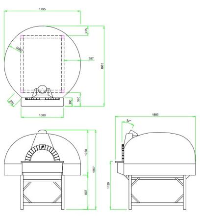 Печь дровяная Valoriani Vesuvio Igloo 140