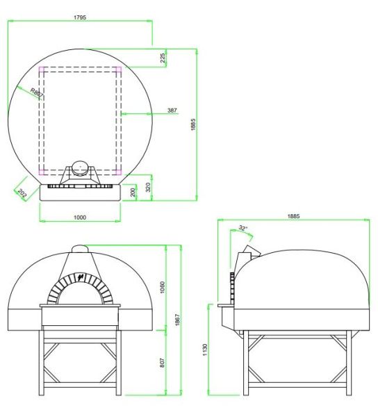 Печь дровяная Valoriani Vesuvio Igloo 140
