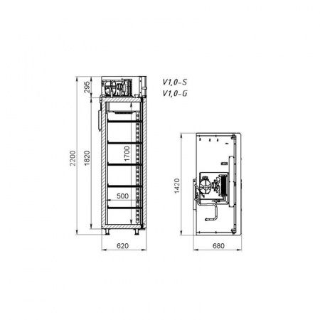 Шкаф холодильный Arkto V1.0-G