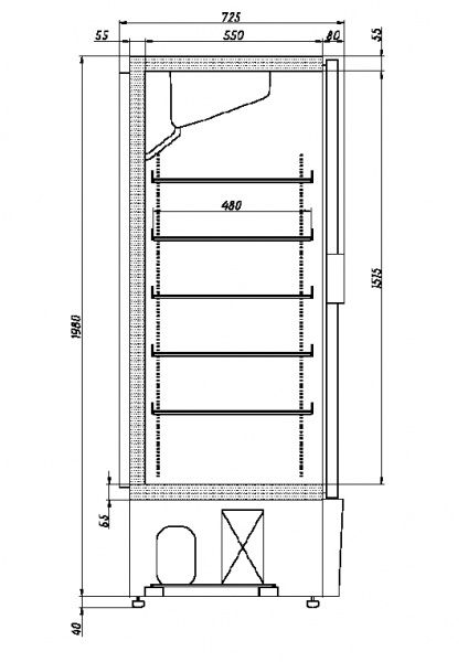 Шкаф морозильный Ариада R700LS