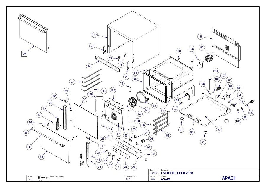Деталировка Apach Cook Line AD44M