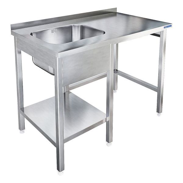 Стол с ванной для посудомоечной машины Kayman СПМФ-121/1207 правый