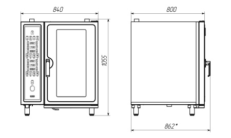 Пароконвектомат Gabino Combi-1011b Стандарт+