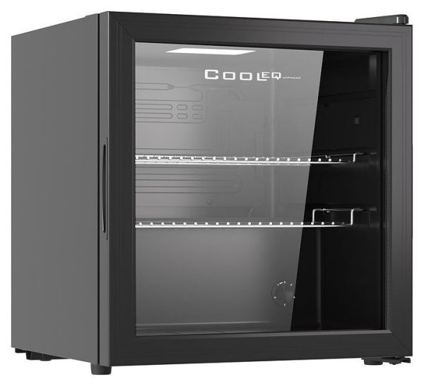 Шкаф холодильный со стеклом Cooleq TBC-46N черный