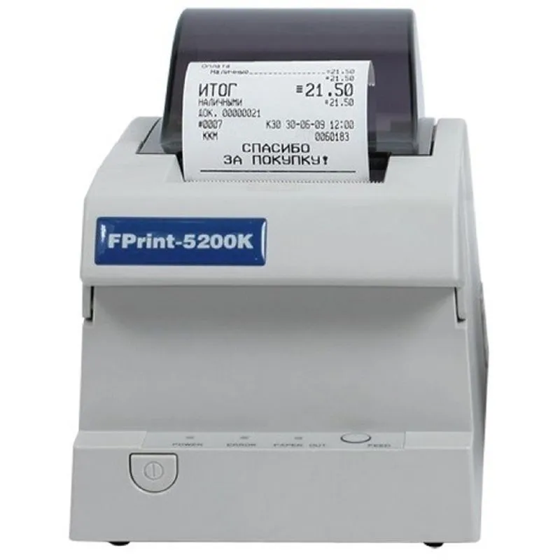 ККМ АТОЛ FPrint-5200K Версия 01 ЭКЛЗ (RS+USB) Фискальный.